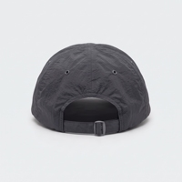 Casquette de baseball non structurée en nylon froissé à 5 panneaux, avec logo brodé, ajustée, unisexe, pour adulte, décontractée, en tissu satiné gris foncé