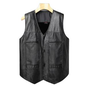 Gilet en peau de mouton de qualité supérieure pour hommes, vente en gros, 100% laine biologique, gilet personnalisé pour hommes, décontracté, chaud, en cuir véritable - Product Image 1
