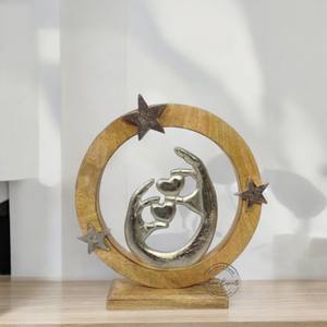 Pièce maîtresse d'amour en bois avec coeur et oiseau Design élégant décor de table fait main parfait pour la maison chambre salon et cadeaux - Product Image 3