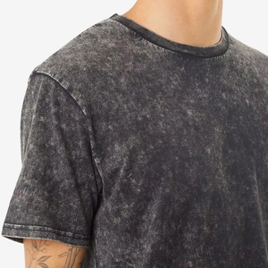 เสื้อยืดโอเวอร์ไซส์ผ้าฝ้ายพิมพ์ลายแอซิดสไตล์วินเทจสำหรับผู้ชาย - Product Image 2