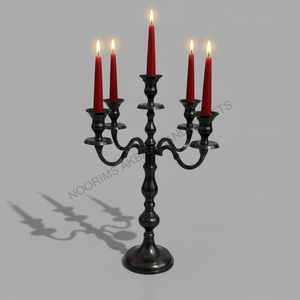 Centro de Mesa Decorativo para Bodas Moderno Hecho a Mano, Candelabro de Metal con Acabado de Lujo, Decoración de Boda de Aluminio Negro - Product Image 6