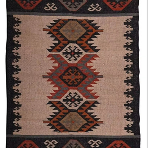 Grands tapis surdimensionnés de luxe faits à la main en laine et jute Tapis de pendaison de crémaillère en jute Tapis de chemin Tapis faits à la main en jute et laine en vrac - Product Image 1