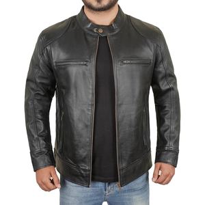 Veste en cuir d'agneau authentique pour homme, véritable cuir d'agneau, veste d'hiver - Product Image 6