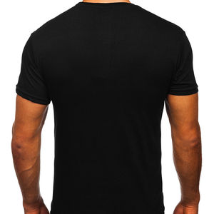 Venta al por mayor algodón poliéster verano Camisetas logotipo personalizado impreso patrón sólido manga corta Camiseta de alta calidad para los hombres OEM - Product Image 2