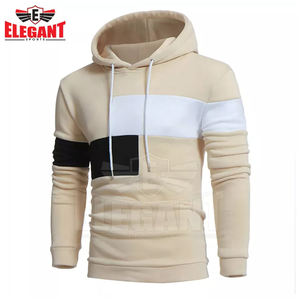 Sweat-shirt à capuche décontracté élégant pour hommes pour l'hiver Couleurs unies avec motif imprimé à cordon 100% coton Taille XS - Product Image 4
