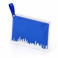 Pochette de maquillage personnalisée en PVC transparent givré, étanche, avec fermeture éclair, pour femmes, OEM ODM