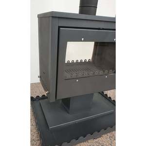 Estufa de Leña Moderna Independiente de Hierro Fundido con Doble Puerta DORELLO SOBA, Calentador de Interior/Exterior para el Hogar, Combustible de Leña - Product Image 2