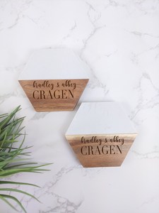 Custom Personalized Resin <b>Coasters</b> with Name or Logo Classic Style <b>Drink</b> Pads for Branding Events & Corporate Gifting - Product Image 4