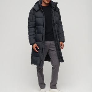 Wholesale Casual Street Winter Detachable Hood Puffer <b>Coat</b> Jacket Custom Waterproof Ripstop Down Puffer Jacket for Men - Product Image 2