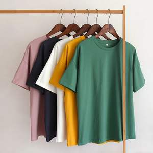 Gran oferta de camisetas personalizadas de algodón Pima para mujer, camisetas de manga corta Vintage con gráfico liso, estilo informal, deportes de talla grande para adolescentes de punto - Product Image 2