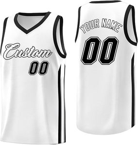 Maillot de basket-ball imprimé par sublimation de haute qualité haut confortable à col en V avec des conceptions de panneaux uniques et des options de taille - Product Image 2
