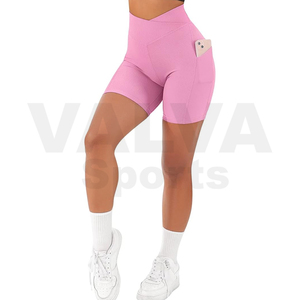 Pantalones cortos de gimnasio de cintura alta para mujer 2024, cierre de cintura elástica de algodón transpirable, ropa informal más vendida, todas las tallas, precio al por mayor - Product Image 2