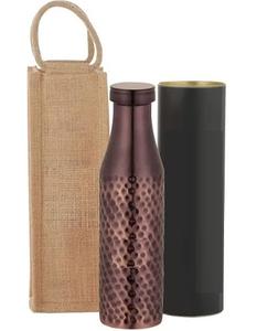 Producto elegante botella de agua de cobre con caja y bolsa de yute accesorio para beber muy notable disponible Super diseño para vender - Product Image 4
