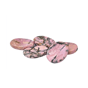 Fée Style Feng Shui Cristal Poli Pouce Rhodonite Pierre Semi-Précieuse Artisanat Guérison Pierre Précieuse Pierre D'inquiétude pour Palm Worry - Product Image 2