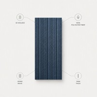 Panneau acoustique intégré 3D Kuswave |   Feutre acoustique thermoformé en fibre de polyester, panneau PET pressé en 3D, 2400x1200mm