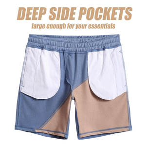 Pantalones Cortos Deportivos para Hombre, con Logotipo Personalizado, 100% Algodón, Cintura Elástica, Color Sólido, Secado Rápido, Transpirables, para Entrenamiento Deportivo, Ropa de Verano - Product Image 5