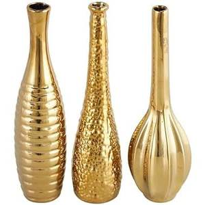 Florero de hierro y metal moderno personalizable, jarrón de latón de mesa para decoración del hogar, artículo industrial de tendencia, color de tamaño personalizado - Product Image 1