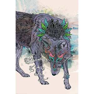 Mat Miller's Journeying Spirit Wolf <b>Poster</b> Wall Decor Made of Paper - Product Image 1
