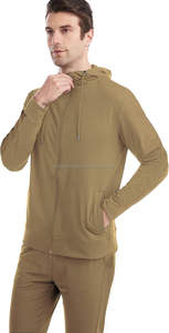 Ensemble survêtement homme en coton lourd 500GSM personnalisé, sweat à capuche et pantalon, uni bordeaux, tenue streetwear chaude pour l'hiver - Product Image 5