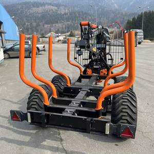 Remolque para Troncos con Certificación CE, Remolque Forestal con Grúa Hidráulica para la Extracción de Madera - Product Image 4