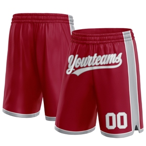 Industrie Direct Engro Sportswear Basketball <b>Shorts</b> Custom Maroon <b>White</b>-Gray Authentic Basketball <b>Shorts</b> - Product Image 1