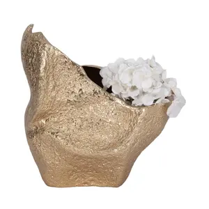 Vase de sol en fer sculpté artisanal de qualité supérieure, pot décoratif avec un design côtier pour le festival de Noël, vase à fleurs Zahid Exports - Product Image 6