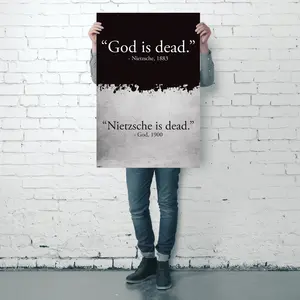 Affiche sur toile « Dieu est mort, Nietzsche est mort » pour décoration murale - Product Image 3