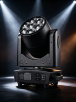 7*40W 7-Eye Honeycomb LED Moving Head, RGBW 4-en-1 Zoom Mélange de Couleurs, Télécommande DMX512 Lumière Beam
