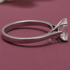 IGI Certified Emerald Cut Diamond Solitaire <b>Ring</b> in 18KT Yellow / Rose & White Gold - Product Image 4