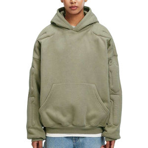 Top Trending Custom Made Tan Color Heavyweight Relieve Basics Cotton Blended Pullover Hoodie con bolsillo de fuente para la venta - Product Image 1