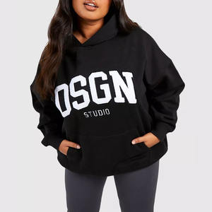 Sweats à capuche pour femmes personnalisés logo en relief pull-over sweat-shirt à capuche approvisionnement d'usine OEM - Product Image 1