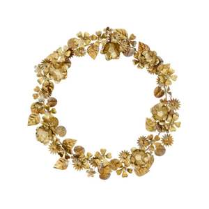 Large Metal Floral Wreath Wall Decor Shabby Chic Iron <b>Flower</b> <b>Garland</b> Decorative Metal Wall Art for Indoor & Outdoor Use Wreath - Product Image 2