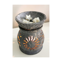 Nouveau diffuseur d'arômes en pierre ollaire pour huiles essentielles, lampe parfumée pour la pièce, senteur rose et jasmin, 3,5 pouces, pour usage religieux toute saison