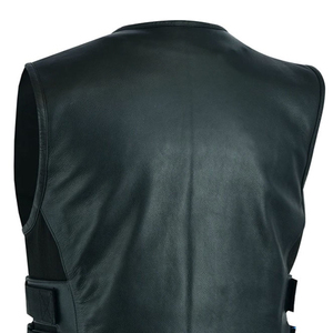 Chaleco de moto de piel de vaca de alta calidad al por mayor/Color personalizado Fabricación de alta calidad Chaleco de moto de hombre - Product Image 4