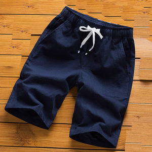 Pantalones de hombre OEM con diseño de logotipo personalizado, pantalones de playa informales, pantalones cortos de seda helada de verano medio, pantalones deportivos de talla grande para hombre - Product Image 5