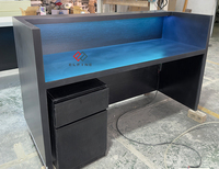 Comptoir de réception en marbre artificiel durable, design moderne et épuré, pour usage commercial (hôtels, gymnases, centres commerciaux) - Idéal pour les spas de beauté