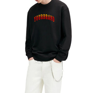 Recién llegado 2025 100% sudadera básica de tela mezclada de algodón para hombre logotipo impreso personalizado sudadera de hombro caído de gran tamaño para hombres - Product Image 1