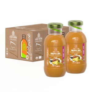 100% Hữu Cơ tinh khiết nước ép dứa Georgia của tự nhiên hữu cơ NFC dứa nước trái cây với bột giấy trong 200ml/300ml/750ml/1L chai - Product Image 4
