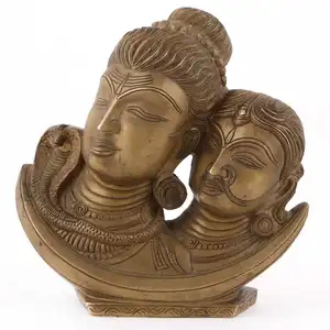 Patung kuningan kualitas tinggi trendi patung emas patung Siwa Parvati barang hadiah dekorasi rumah SBF-217