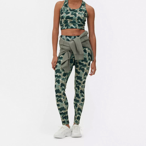 Best Quality High Waist Full Length Women's Fitness <b>Leggings</b> Breathable Quick Dry with Elastic Waist Closure Solid <b>Pattern</b> - Product Image 2
