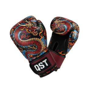 Guantes de Boxeo Profesionales de Piel Sintética Transpirable de Alta Calidad con Logotipo Personalizado, para Entrenamiento y Sparring, Venta al por Mayor - Product Image 2