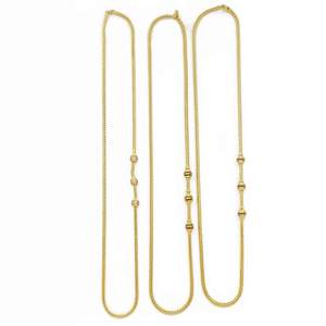 Collares de Cadena de Moda para Mujer, Chapados en Oro Micro de 14K, 18K y 24K, con Piedras de Circonita Cúbica, al por Mayor - Product Image 2