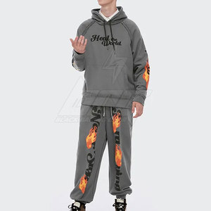 Vêtements de rue impression personnalisée hommes survêtements nouveau Design couleur unie hommes survêtements à vendre - Product Image 3