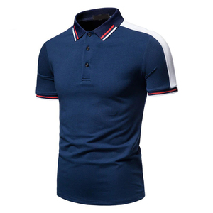 Vente directe d'usine personnalisée polo vierge souple t-shirts polo de golf en coton pour hommes col montant côtelé 100% coton tie dye hommes polos - Product Image 4