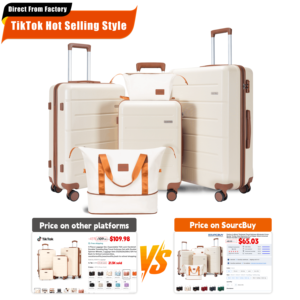 Ensembles de bagages à roulettes tendance TikTok, livraison express, inspection double qualité stricte et assurance - Product Image 1