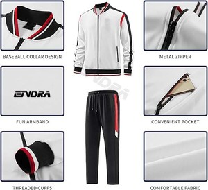 Ensemble de survêtement 100% coton personnalisé unisexe pour adultes surdimensionné sweat à capuche jogging respirant grande taille pour logo imprimé printemps - Product Image 2