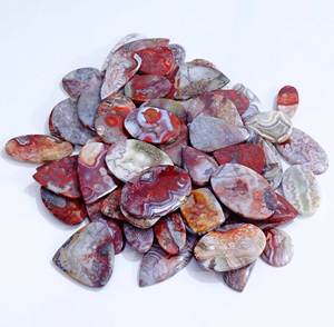 Haute qualité naturel fou dentelle Agate lâche pierres précieuses Cabochon Quartz pierre précieuse pour la fabrication de bijoux mélange forme et taille - Product Image 4