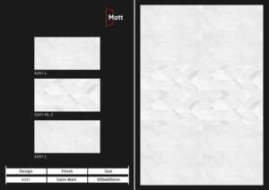 Carreaux muraux en céramique 300x600mm pour salle de bain et cuisine, finition brillante ou mate, texture effet sucre, design mural intérieur luxueux. - Product Image 4