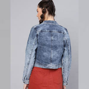 Nouveau 2025 femmes Denim vestes surdimensionné à manches longues basique bouton vers le bas Jean veste avec poches confortable femmes Denim vestes - Product Image 2