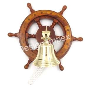 Rueda de barco con acabado Natural, diseño náutico ecológico de madera, manualidades decorativas, montaje en pared, rueda de barco redonda, regalo para eventos - Product Image 6